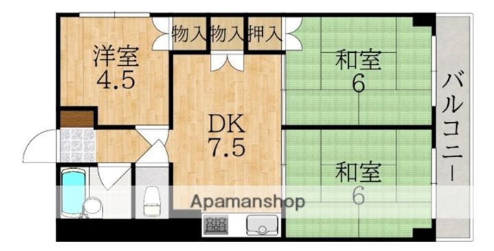 富雄駅前木村ビルの間取り