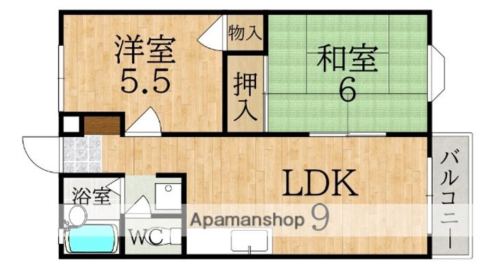 大和池田ハイツの間取り