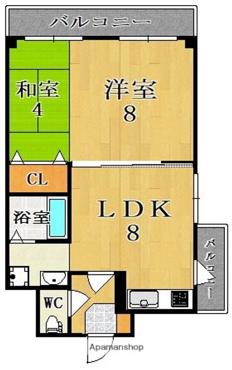 リバーサホ萬の間取り