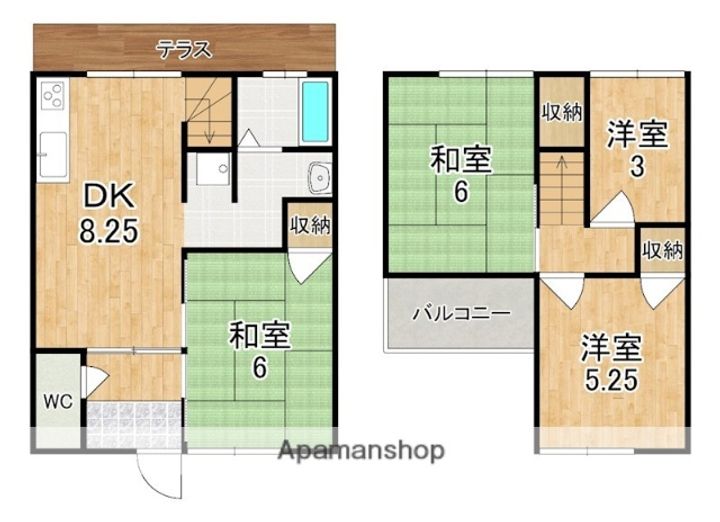 奈良県奈良市恋の窪1丁目(一戸建)の賃貸物件戸建ての間取り