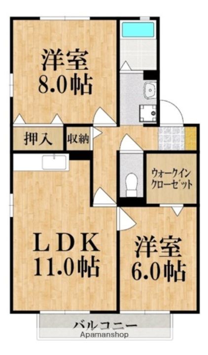 ロイヤルガーデンA棟の間取り