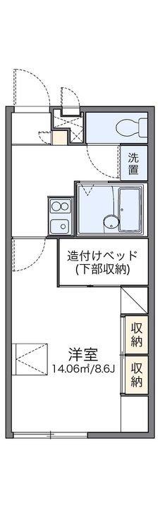 レオパレスさざんか204の間取り