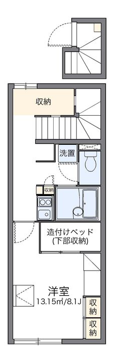 レオパレス日和203の間取り