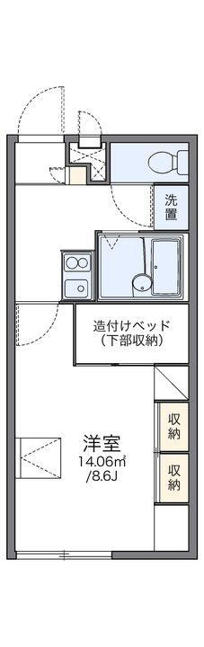 レオパレス大和202の間取り