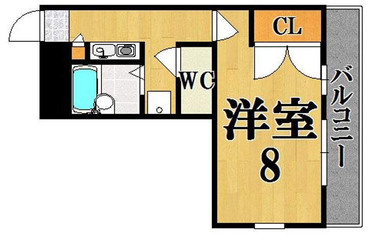 レオパレス二上101の間取り