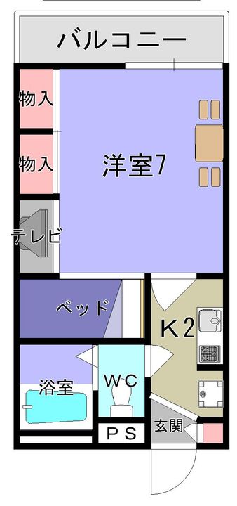 レオパレス隆203の間取り