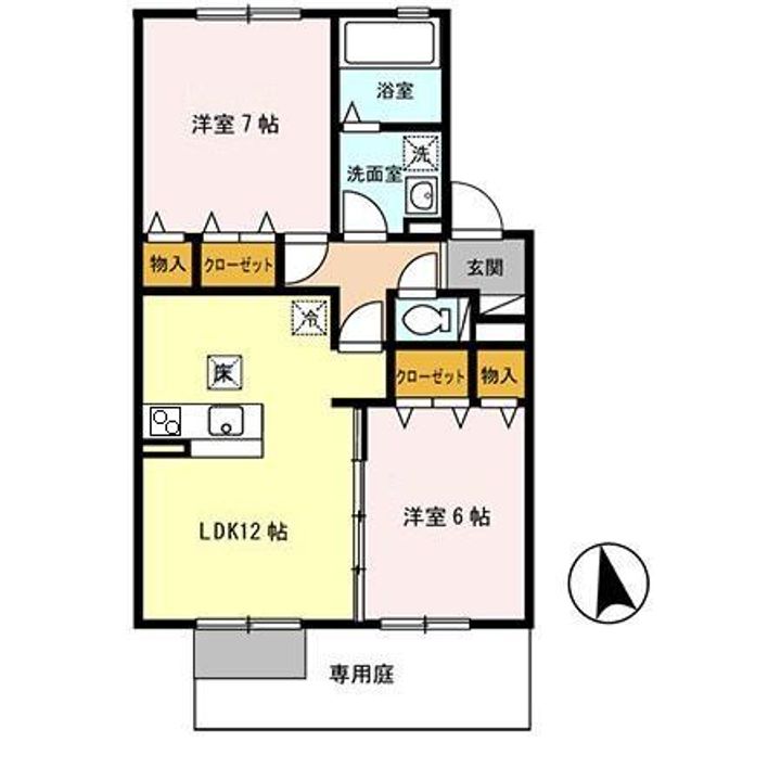 カルチェ 赤坂 A棟の間取り