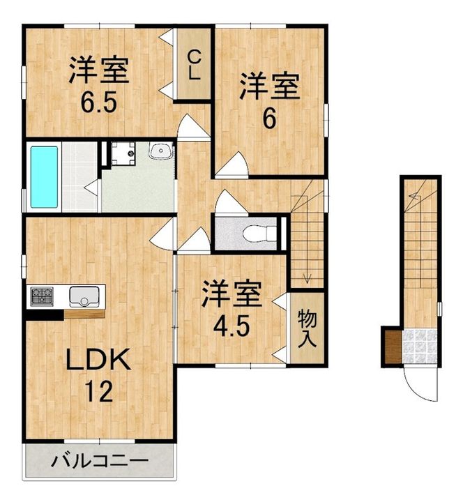 ヴィラ弐番館201の間取り