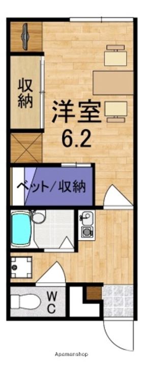 奈良県北葛城郡王寺町本町4丁目の賃貸アパートの間取り