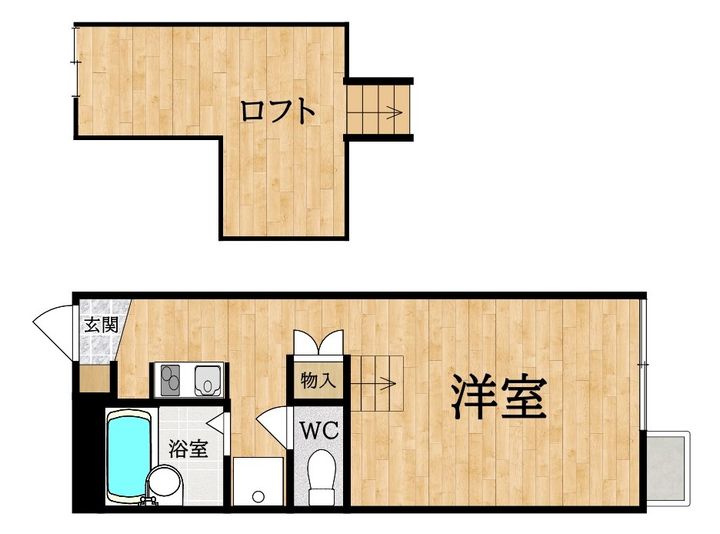 レオパレス大陽参番館204の間取り