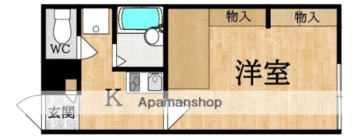 奈良県大和郡山市小泉町東2丁目の賃貸アパートの間取り