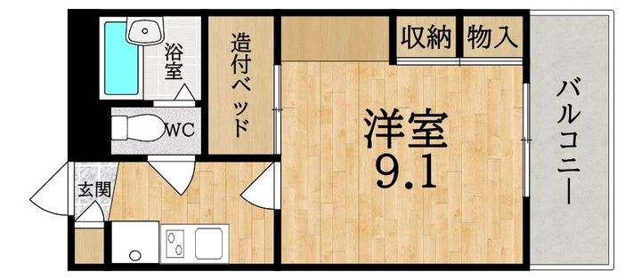 奈良県大和郡山市長安寺町の賃貸アパートの間取り