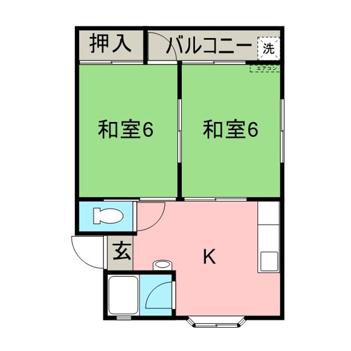 和歌山県田辺市新万の賃貸アパートの間取り
