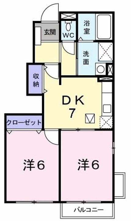 いちごハウスαの間取り