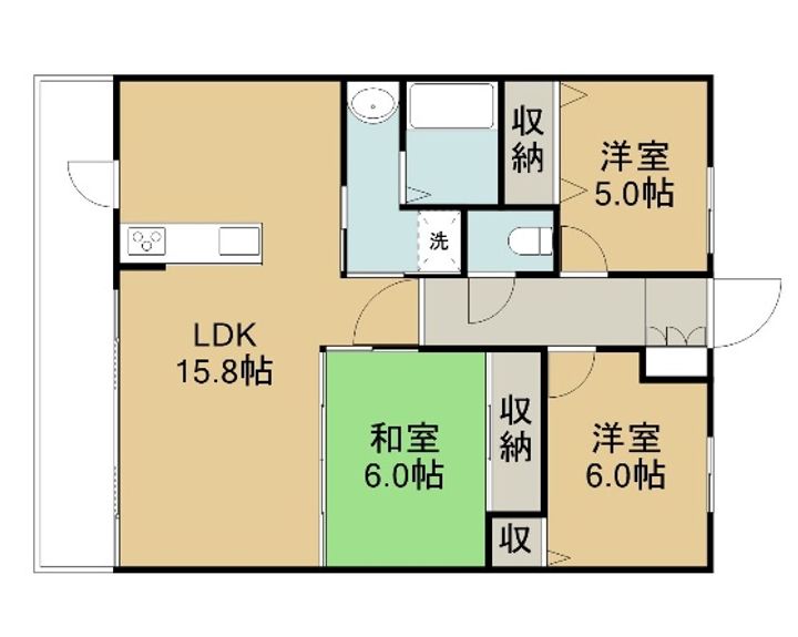 サーパス明徳通りの間取り