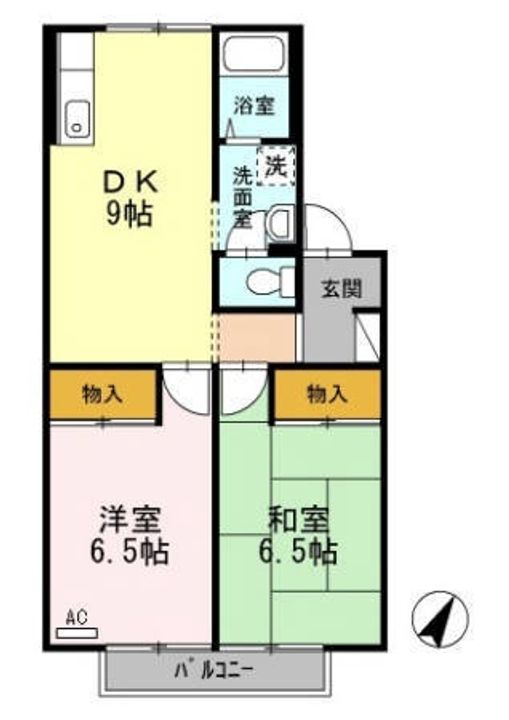 ハイツ オーク A棟の間取り
