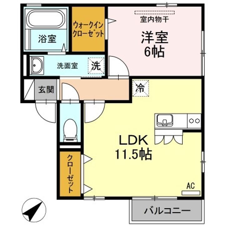 セジュールアルファ A棟の間取り
