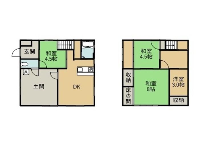 鳥取県鳥取市吉方温泉3丁目(一戸建)の賃貸物件の間取り