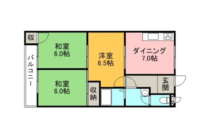 ファミリーハイツとくだの間取り