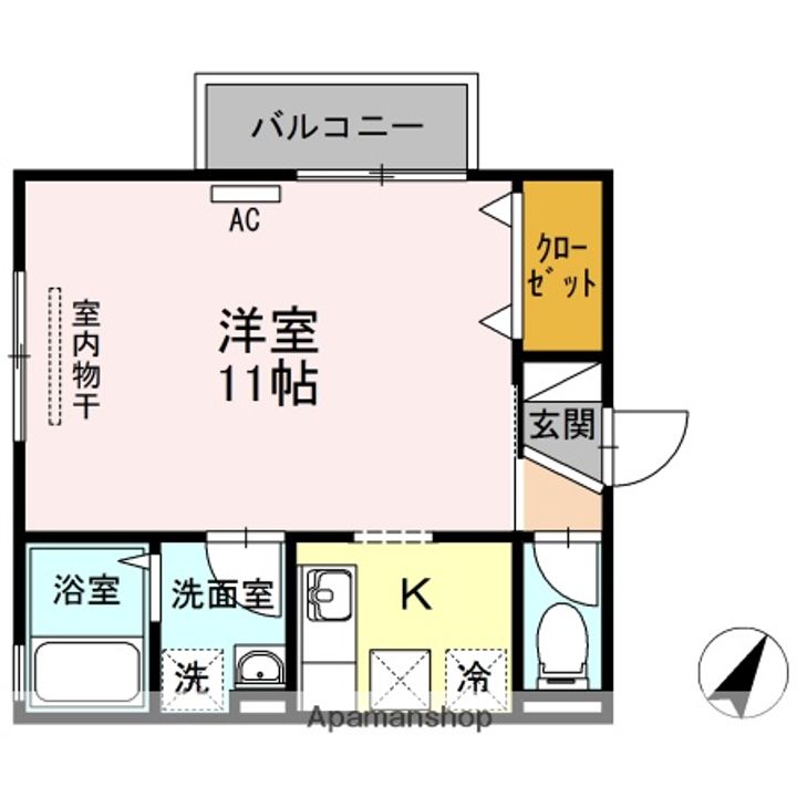 リビングタウン皆生C棟105の間取り