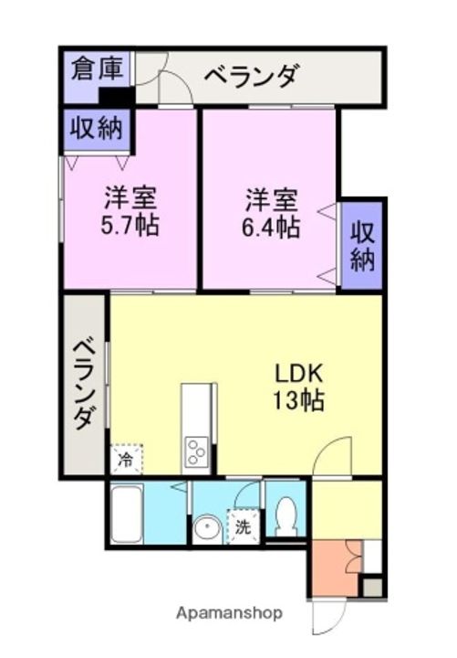 東町ビル306の間取り