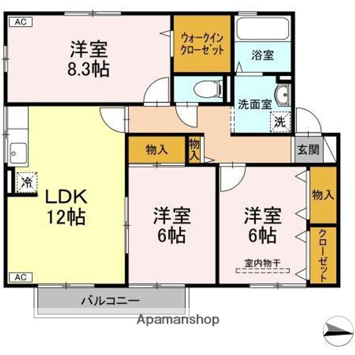 ユーステージA棟202の間取り