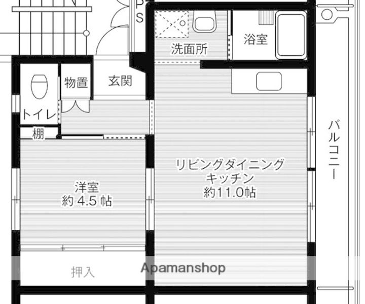 ビレッジハウス境港第三1号棟503の間取り