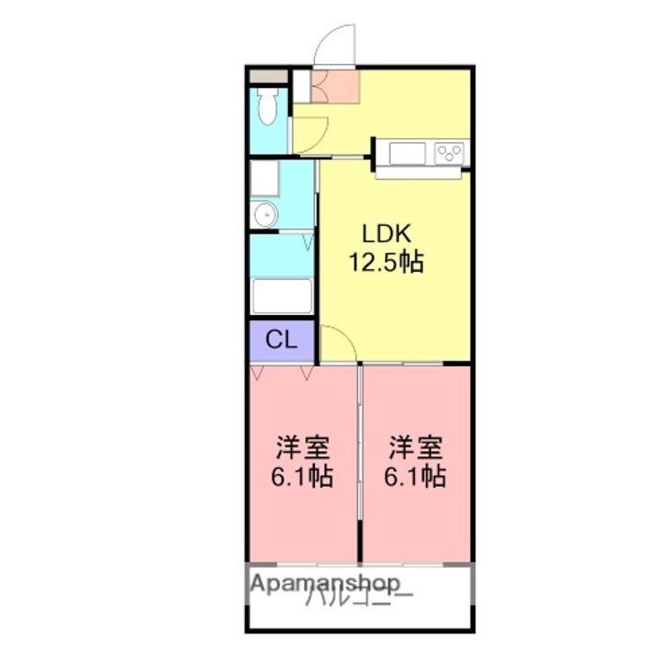 シティメディアⅨ303の間取り