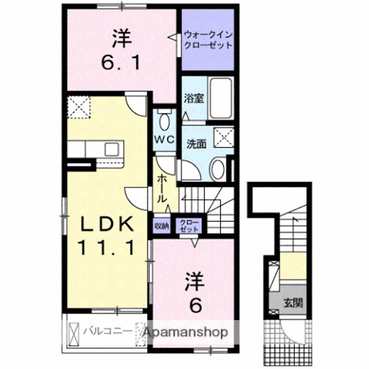 ラフィーネ・マリアージュⅠ201の間取り