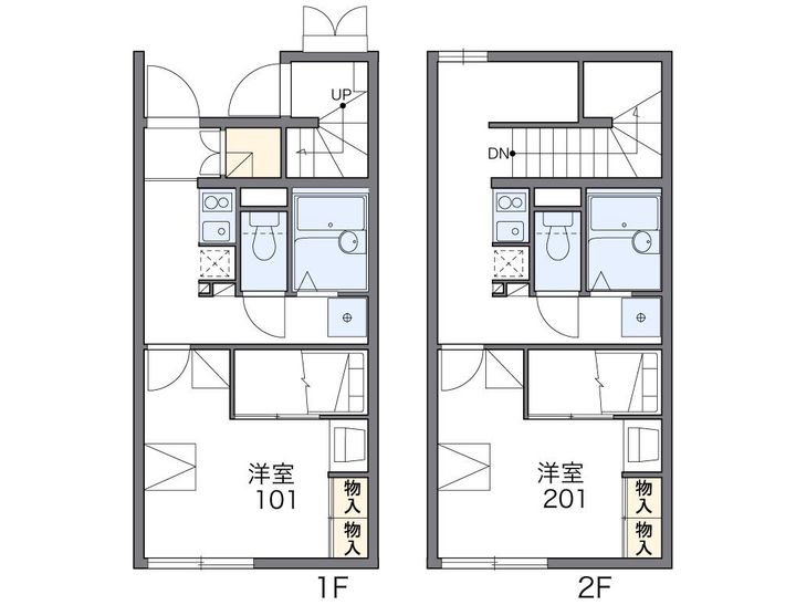 レオパレスB ZONE206の間取り