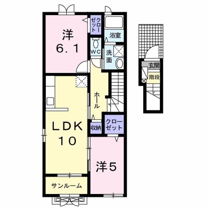 パラダリア Cの間取り