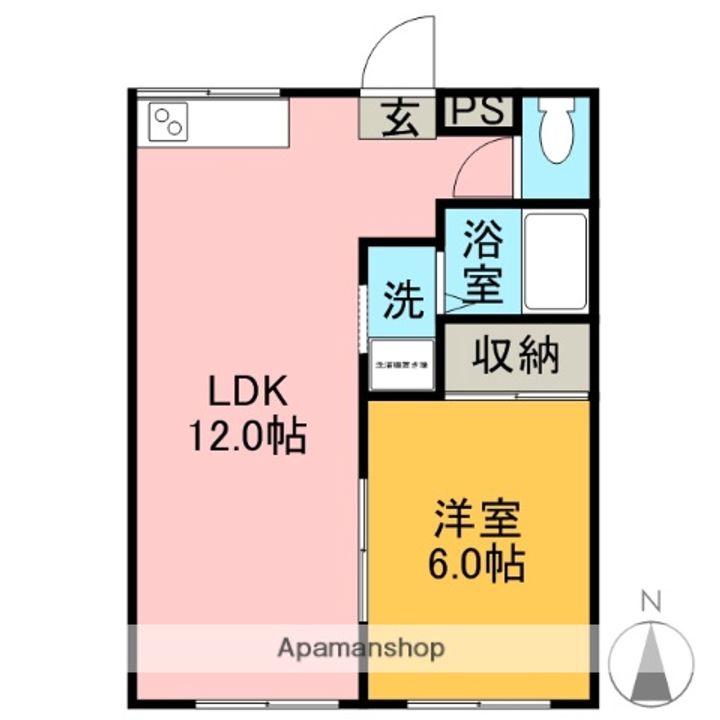 KコーポRⅠ205の間取り
