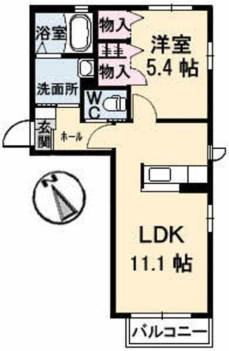 グラヴィ秋Ⅱの間取り