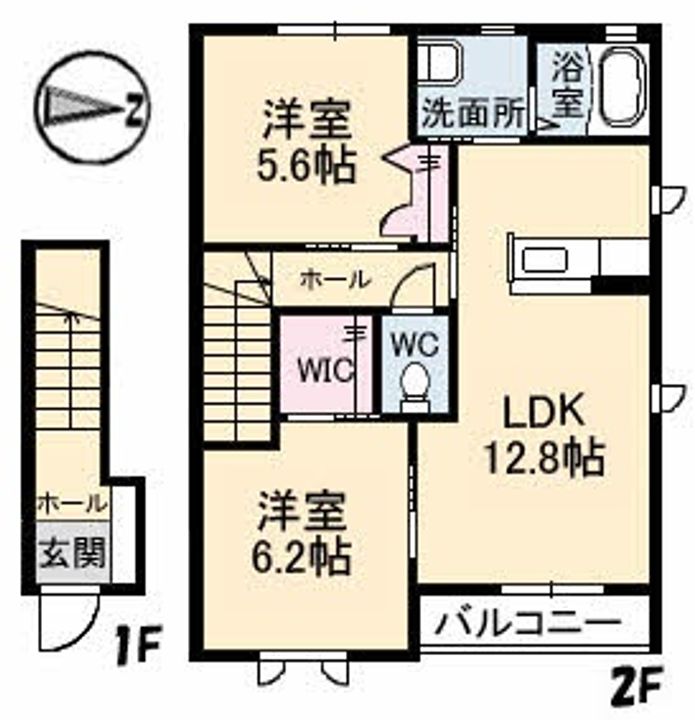 パステルひかわ A棟の間取り