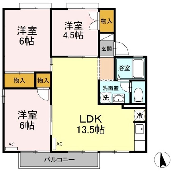 セジュールのつの間取り