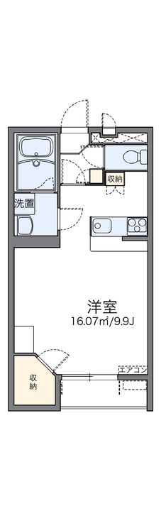 レオパレスラクレⅠ105の間取り