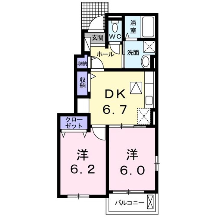 アン ソレイユⅡ101の間取り