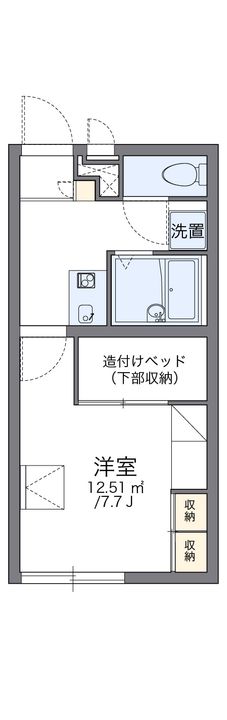 レオパレスシャルマン出雲の間取り