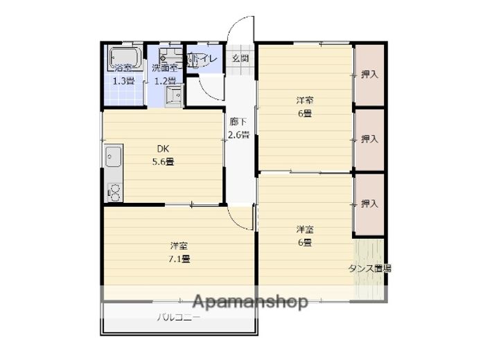 ホワイトシルバー203の間取り