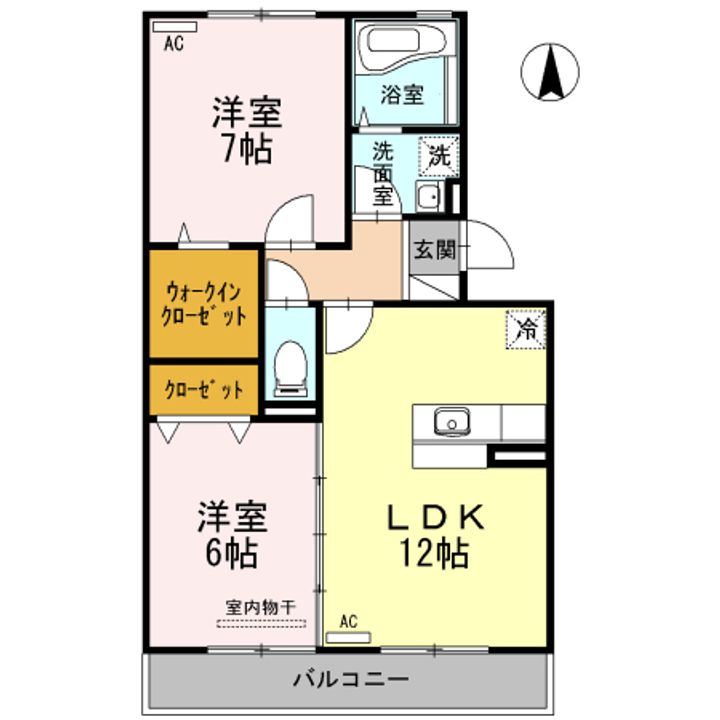 リビングタウン中野美保南 A棟の間取り
