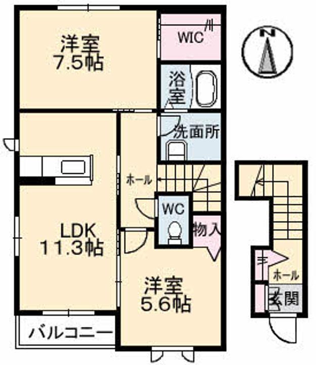 シャーメゾン モモ A棟の間取り