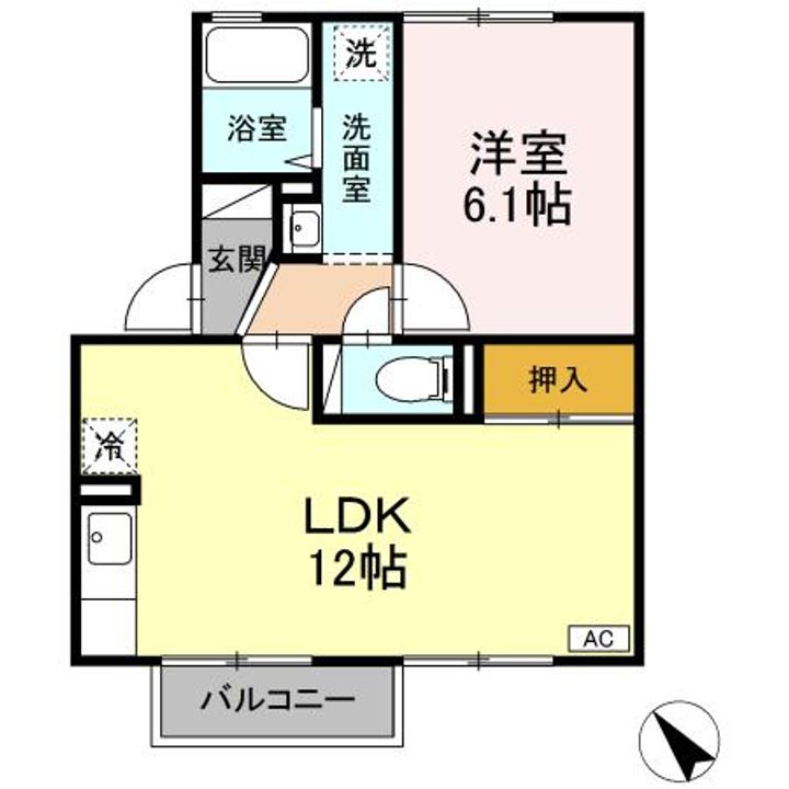 クレールコート A棟の間取り