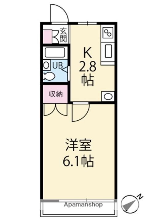 石原アパートFの間取り