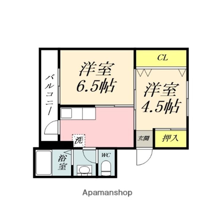 ヴィラナリー上道 1号棟308の間取り