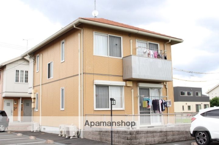 岡山県岡山市北区平田の賃貸アパートの外観