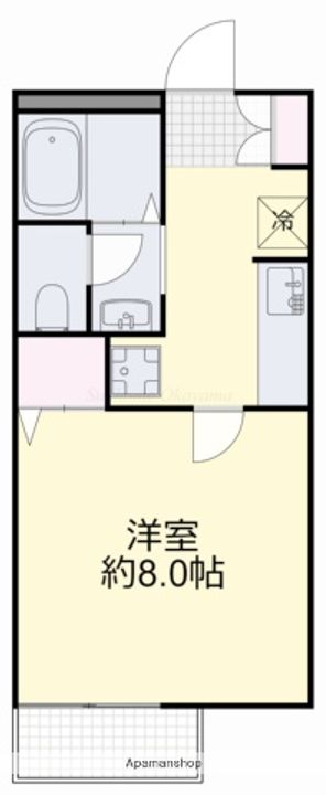 岡山県岡山市南区新福2丁目の賃貸アパートの間取り