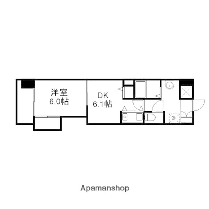 岡山県岡山市北区清輝橋3丁目の賃貸マンションの間取り