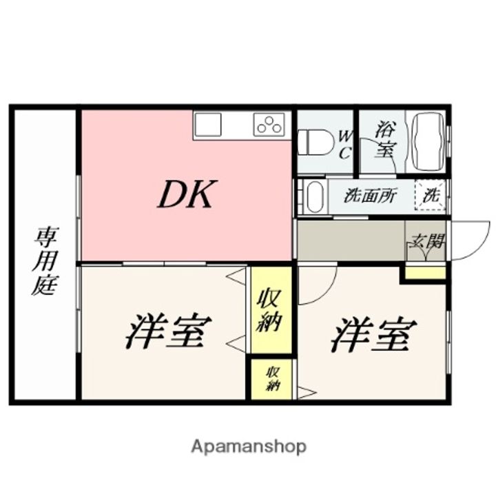 岡山県岡山市北区西之町の賃貸アパートの間取り