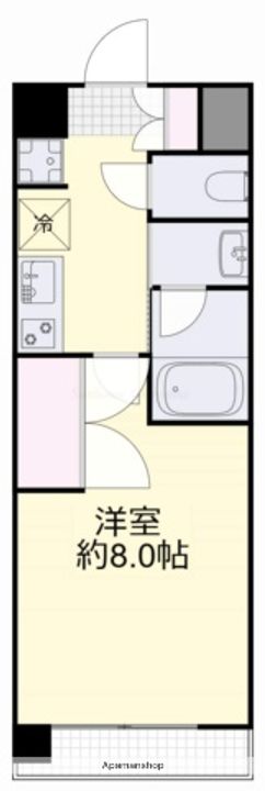 岡山県岡山市北区大供2丁目の賃貸マンションの間取り