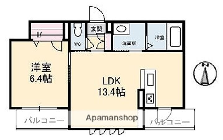 岡山県岡山市北区西長瀬の賃貸アパートの間取り